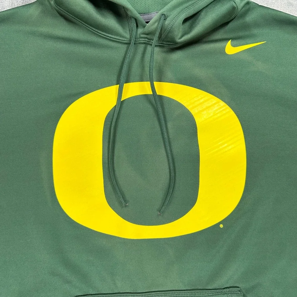 Nike Oregon Ducks Therma-FIT Hoodie Mens XL Green Yellow Pullover 29539X-OD1